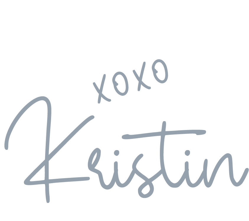 xoxo Kristin signature to add at the end of blog posts